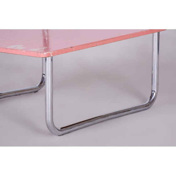 Image 1 of Vintage Bauhaus chrome coffee table for Mücke Melder, Czechoslovakia 1930