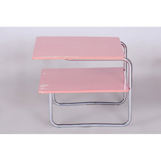 Image 1 of Vintage Bauhaus chrome coffee table for Mücke Melder, Czechoslovakia 1930