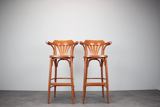 Set Of 2 Vintage Bar Stools By Ton, 1980