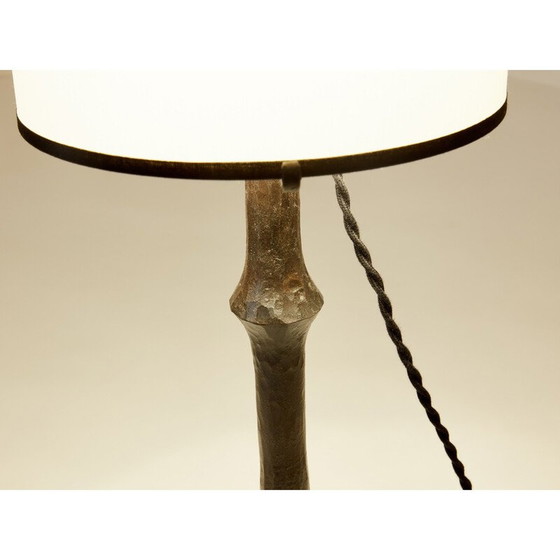 Image 1 of Vintage beaten iron lamp by Francis Dewaele for Les Artisans de Marolles, 1955