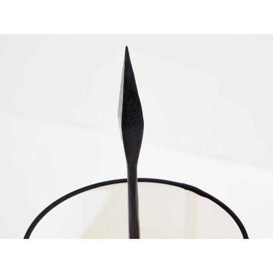 Image 1 of Vintage beaten iron lamp by Francis Dewaele for Les Artisans de Marolles, 1955
