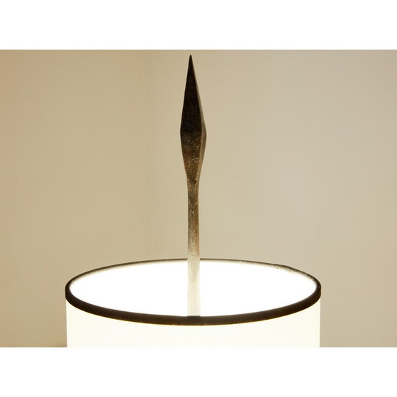 Image 1 of Vintage beaten iron lamp by Francis Dewaele for Les Artisans de Marolles, 1955