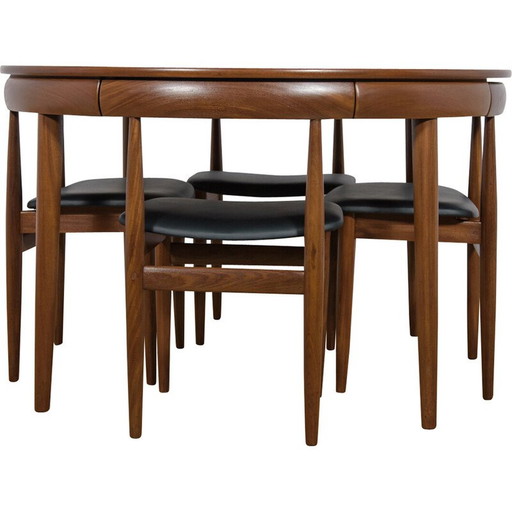 Mid-century teak dining set by Hans Olsen for Frem Røjle, 1960s