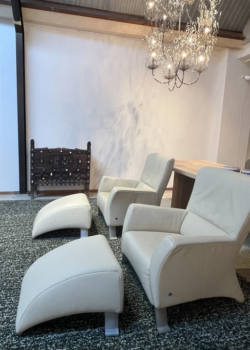 Rolf Benz 322 Armchair High (2) With Hocker (2)