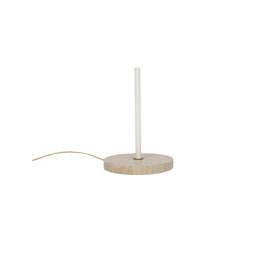 Image 1 of Vintage floor lamp in opaline and golden brass, Italy 1950