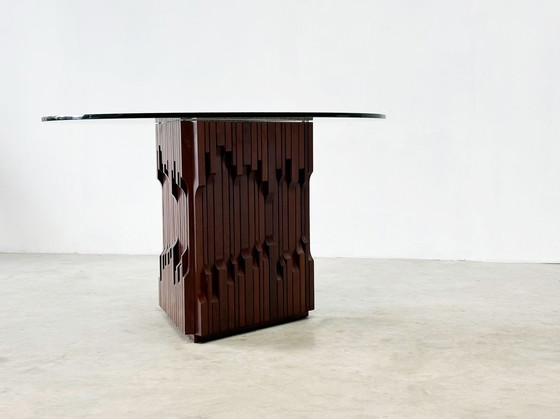 Image 1 of Luciano Frigerio sculptural wooden Barium dining table