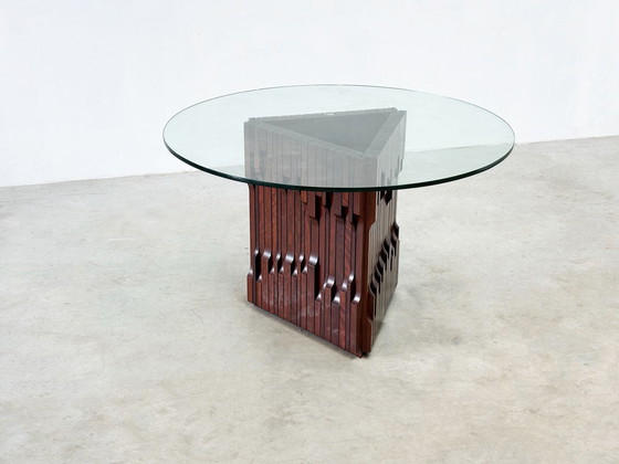 Image 1 of Luciano Frigerio sculptural wooden Barium dining table