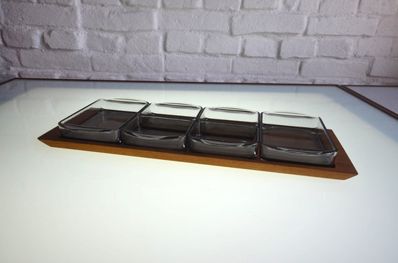 Image 1 of Plateau de buffet en teck Vintage