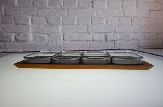 Image 1 of Plateau de buffet en teck Vintage