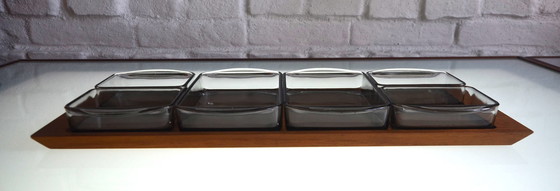 Image 1 of Plateau de buffet en teck Vintage