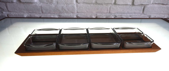 Image 1 of Plateau de buffet en teck Vintage