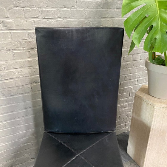Image 1 of Pair of vintage Arcalla chairs in black leather by Paolo Piva for B et B, Italy 1990