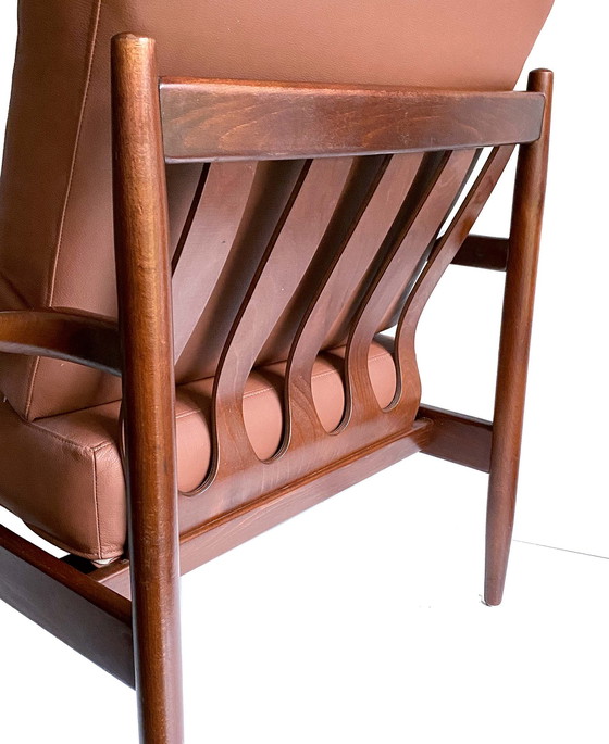 Image 1 of 2x  Vintage Danish Modern Chairs, Teak and Leather