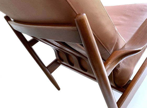 Image 1 of 2x  Vintage Danish Modern Chairs, Teak and Leather