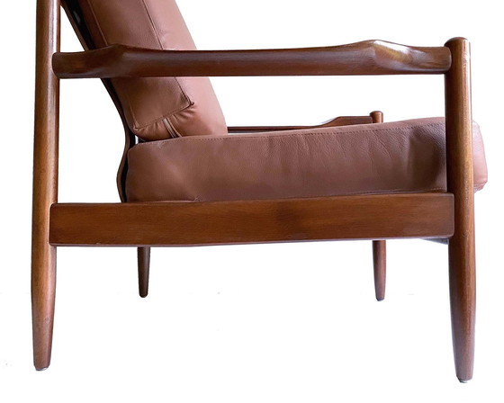 Image 1 of 2x  Vintage Danish Modern Chairs, Teak and Leather