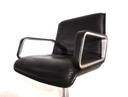Wilkhahn Delta leather dining room / conference chair by Delta Design