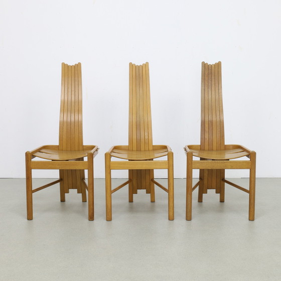 Image 1 of 3x Postmodern Dining Chair by Allmilmö, 1980s