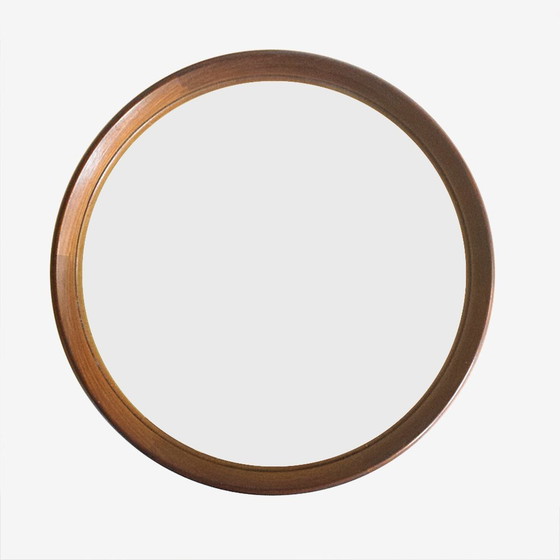 Image 1 of Swedish Round Teak Mirror, 1960s