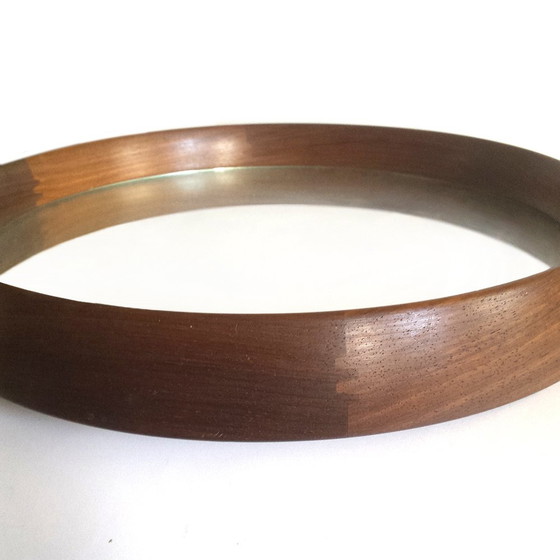 Image 1 of Swedish Round Teak Mirror, 1960s