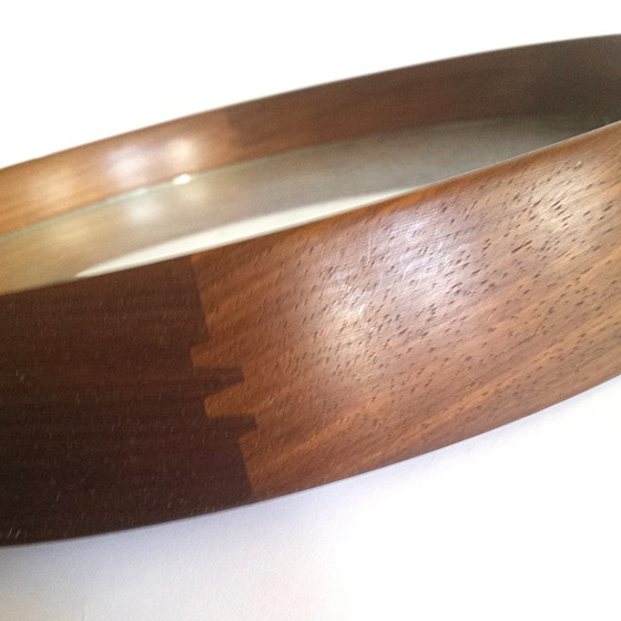 Image 1 of Swedish Round Teak Mirror, 1960s