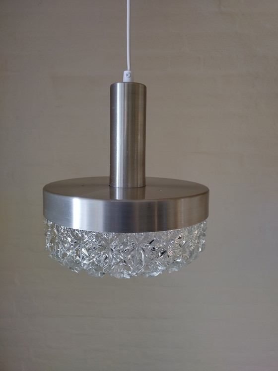 Image 1 of Pendant lamp - Scandinavian - Frosted Glass - Vintage