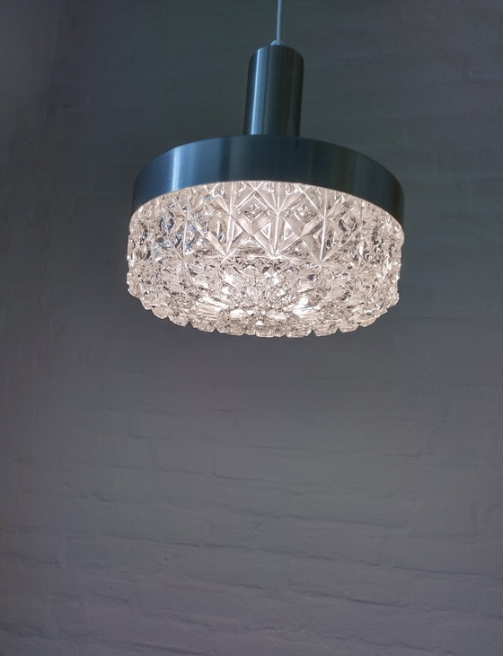 Image 1 of Pendant lamp - Scandinavian - Frosted Glass - Vintage