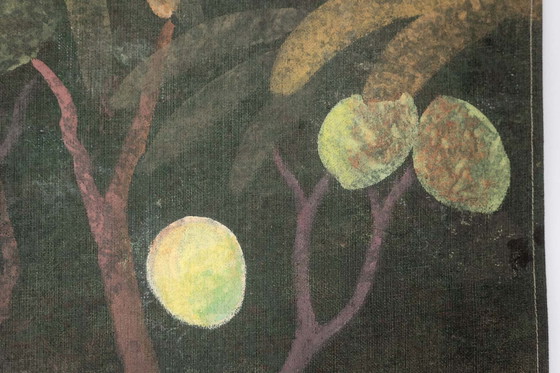 Image 1 of Painted Canvas Representing Animals On An Exotic Background. Contemporary.