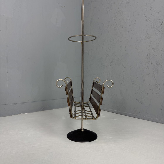 Image 1 of Vintage '60S Plant Stand/Magazine Rack Teak