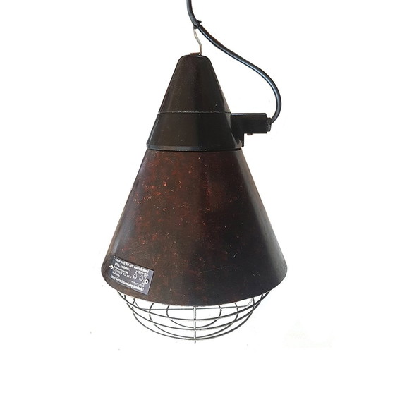 Image 1 of Lampe suspendue industrielle en bakélite de Veb Narva, Allemagne, années 1960