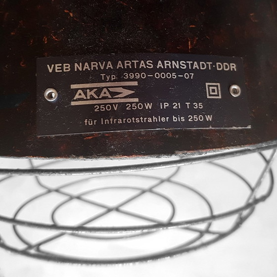 Image 1 of Lampe suspendue industrielle en bakélite de Veb Narva, Allemagne, années 1960