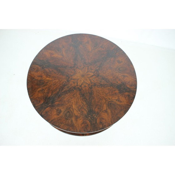 Image 1 of Vintage functionalist walnut coffee table, Czechoslovakia 1930