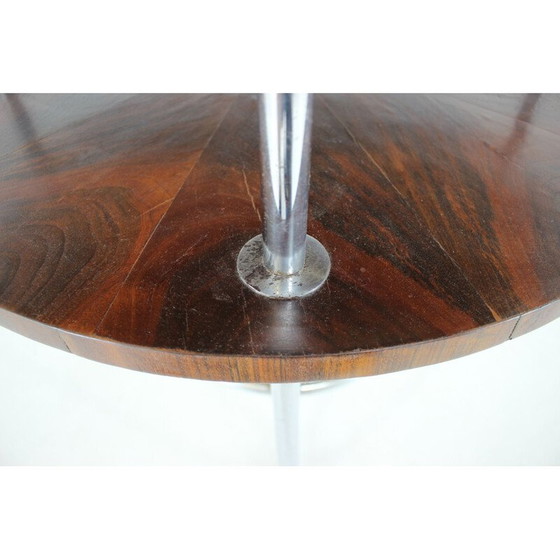 Image 1 of Vintage functionalist walnut coffee table, Czechoslovakia 1930