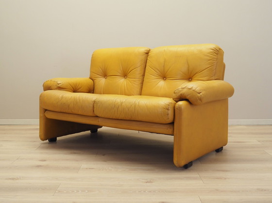 Image 1 of Divano in pelle gialla, design italiano, anni &#39;60, produttore: B&amp;B Italia, designer: Tobia Scarpa