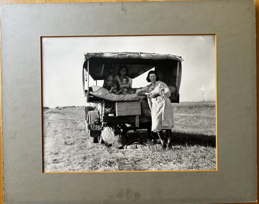 Dorothea Lange, Photograph With Stamp Reproduced From The Collection Of Library Of Congress,