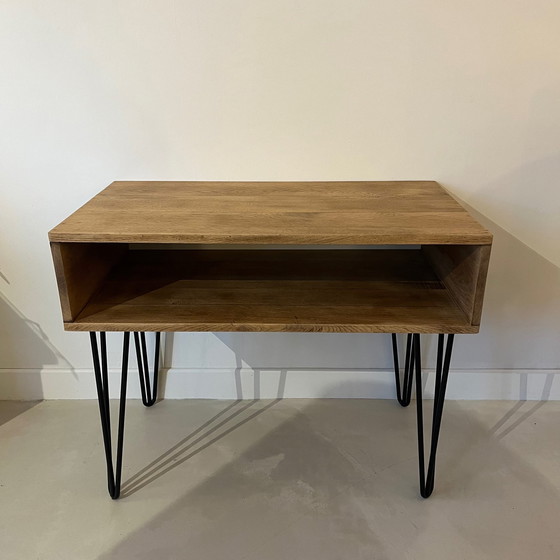 Image 1 of Small Wooden Console with Pins