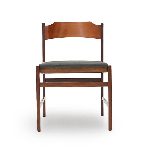 Image 1 of Set of 6 vintage chairs in solid wood and plywood by Guido Faleschini for Fratelli Proserpio, Italy 1960