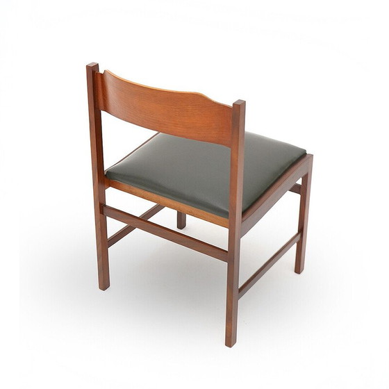 Image 1 of Set of 6 vintage chairs in solid wood and plywood by Guido Faleschini for Fratelli Proserpio, Italy 1960