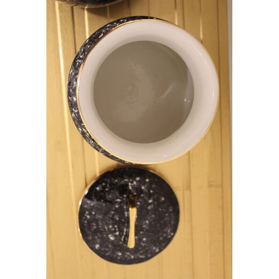 Image 1 of Coppia di vasi vintage in ceramica decorati a mano di Vicenza, Italia 1940