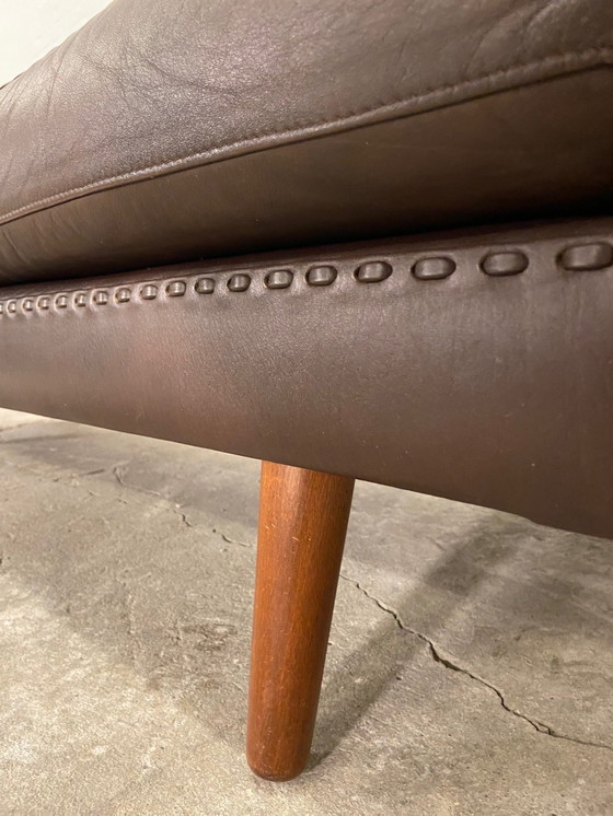 Image 1 of Vintage Danish Mid Century Retro Aage Christiansen (Matador) Leather Sofa 60S