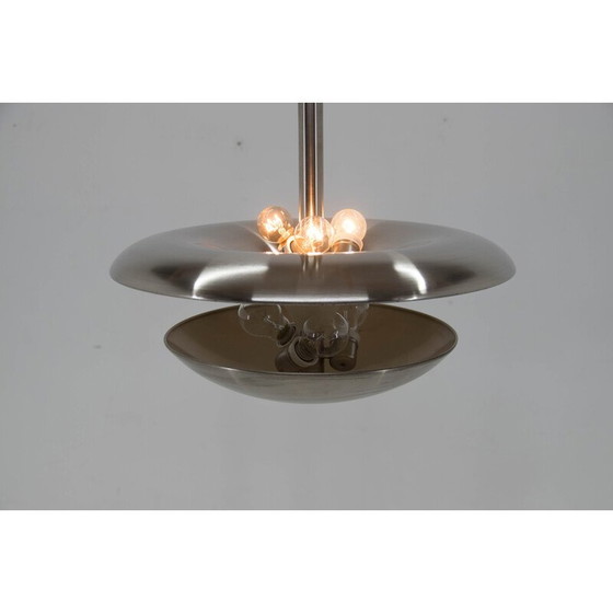 Image 1 of Vintage Bauhaus brass chandelier by Frantisek Anyz for Ias, 1920