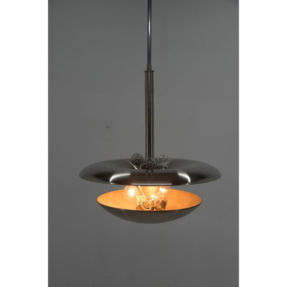 Image 1 of Vintage Bauhaus brass chandelier by Frantisek Anyz for Ias, 1920
