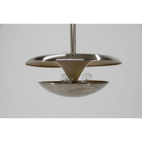 Image 1 of Vintage Bauhaus brass chandelier by Frantisek Anyz for Ias, 1920