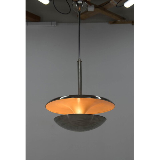Image 1 of Vintage Bauhaus brass chandelier by Frantisek Anyz for Ias, 1920