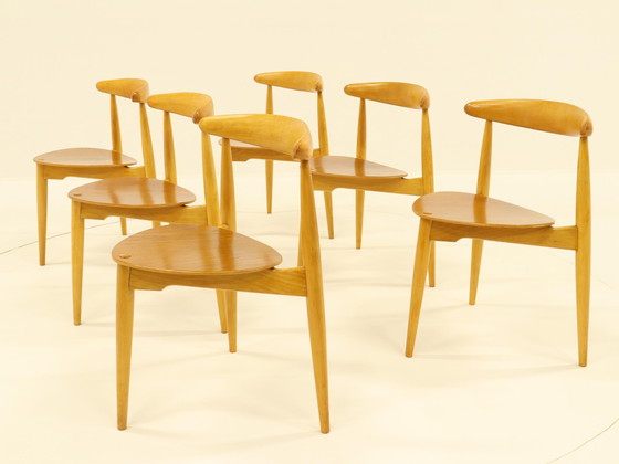 Image 1 of Heart Dining Set By Hans Wegner For Fritz Hanse, Denmark, 1960S