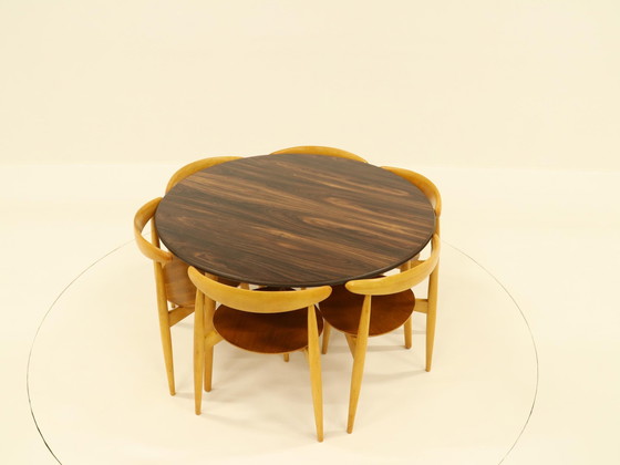 Image 1 of Heart Dining Set By Hans Wegner For Fritz Hanse, Denmark, 1960S