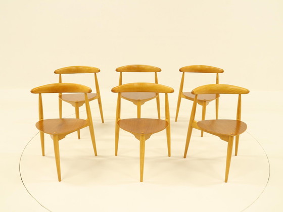 Image 1 of Heart Dining Set By Hans Wegner For Fritz Hanse, Denmark, 1960S