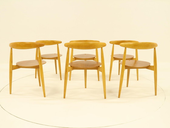 Image 1 of Heart Dining Set By Hans Wegner For Fritz Hanse, Denmark, 1960S