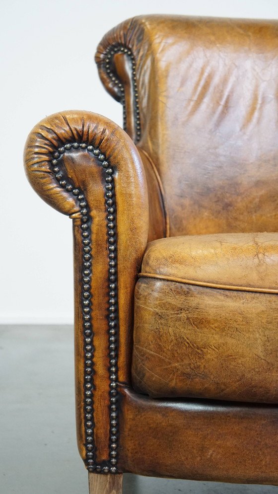 Image 1 of Vintage Sheepskin Leather 2 Seater Sofa