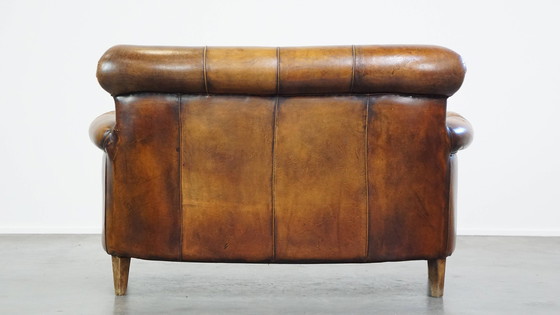 Image 1 of Vintage Sheepskin Leather 2 Seater Sofa