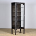 Vintage Glass & Iron Medical Cabinet, 1970s
